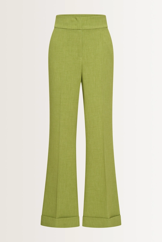 Flared pantalon in melangestof
