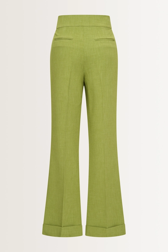 Flared pantalon in melangestof