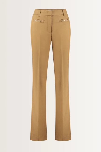 Flared pantalon twill