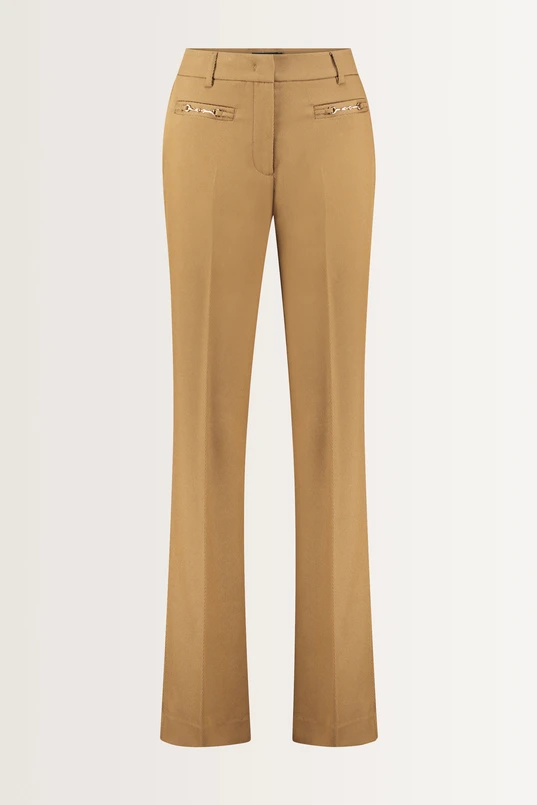 Flared pantalon twill