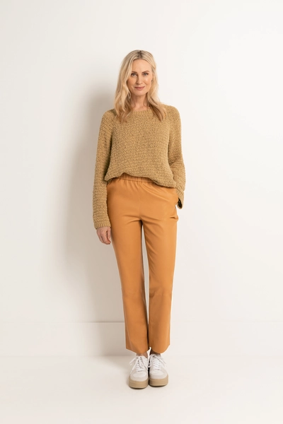 Flared pantalon van leer