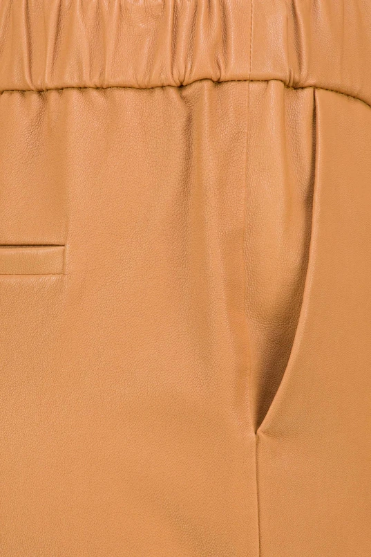 Flared pantalon van leer