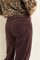 Flared ribfluwelen broek