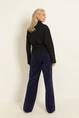 Flared ribfluwelen broek