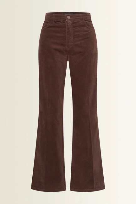 Flared ribfluwelen broek