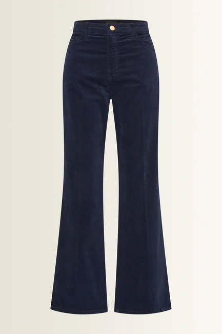 Flared ribfluwelen broek