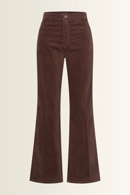 Flared ribfluwelen broek
