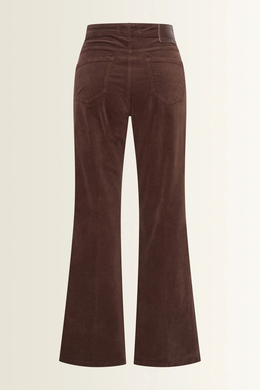 Flared ribfluwelen broek
