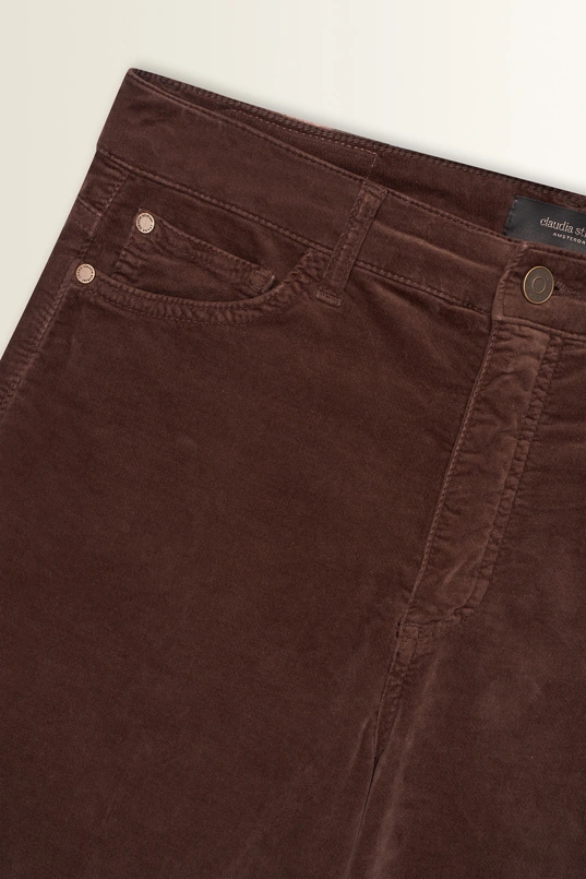 Flared ribfluwelen broek