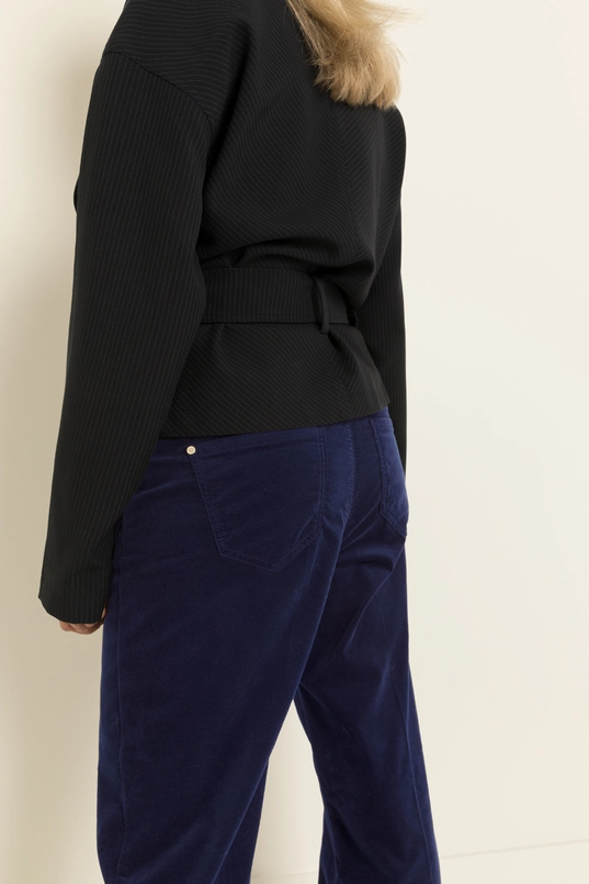 Flared ribfluwelen broek