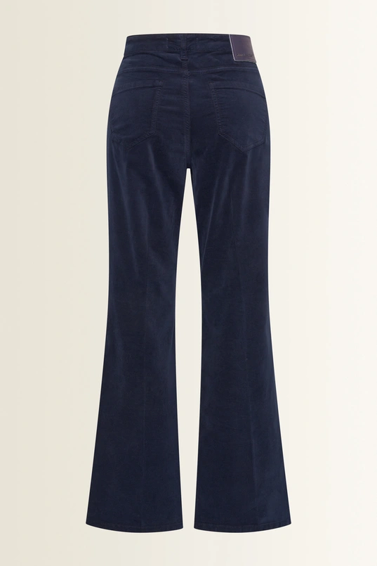 Flared ribfluwelen broek