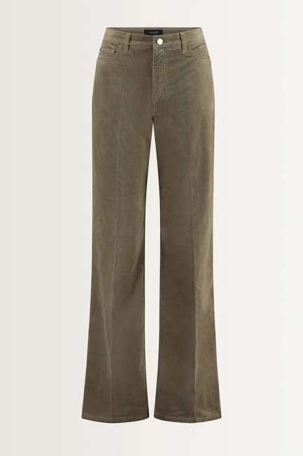 Flared velours broek