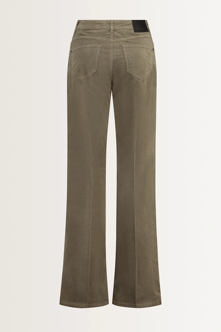 Flared velours broek