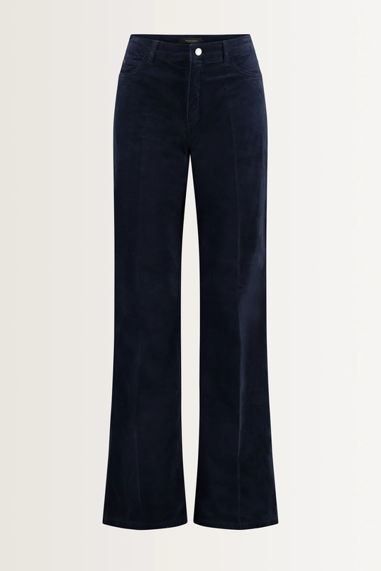 Flared velours broek
