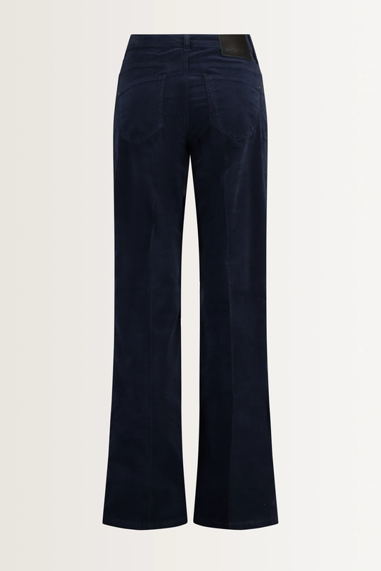 Flared velours broek