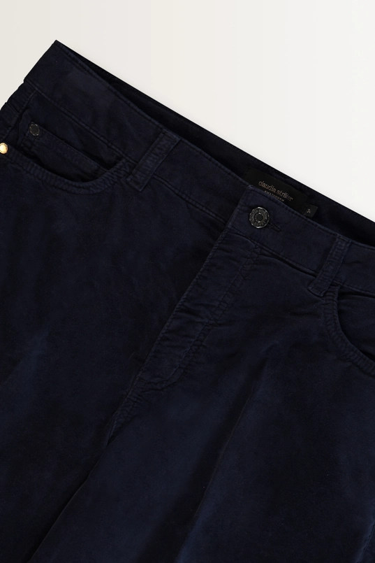 Flared velours broek