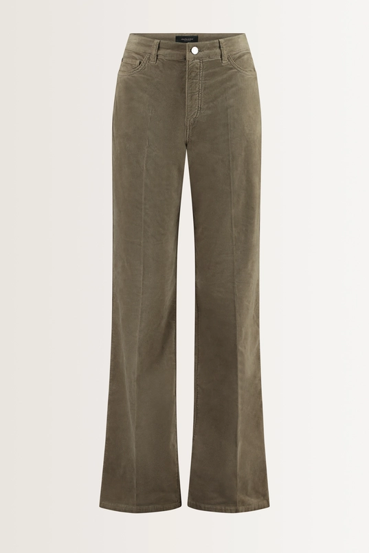 Flared velours broek