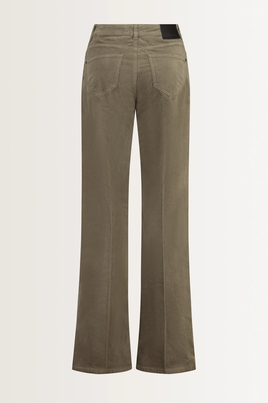 Flared velours broek