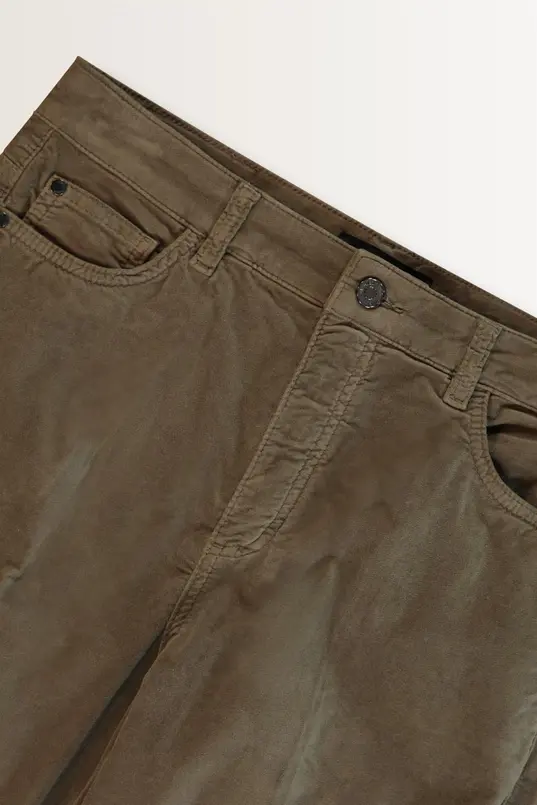 Flared velours broek