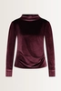 Fluwelen gedrapeerde hals top