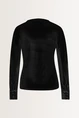 Fluwelen gedrapeerde hals top