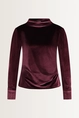 Fluwelen gedrapeerde hals top