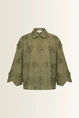 Geborduurde blouse met bloemmotief