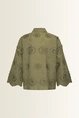 Geborduurde blouse met bloemmotief