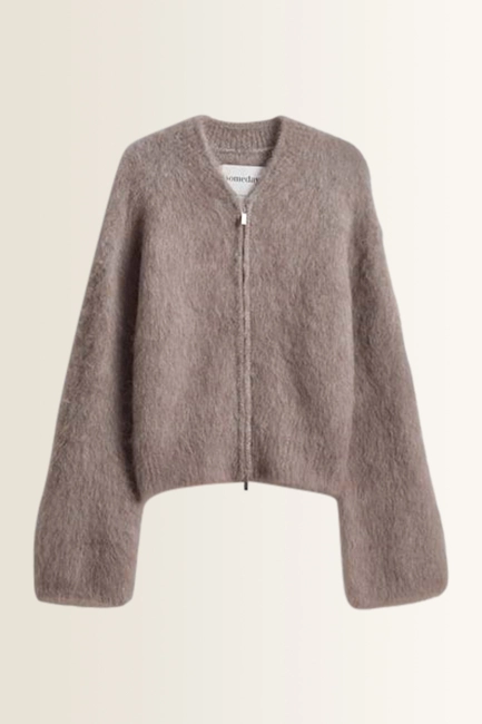 Gebreid alpaca vest met rits Tanzina Someday