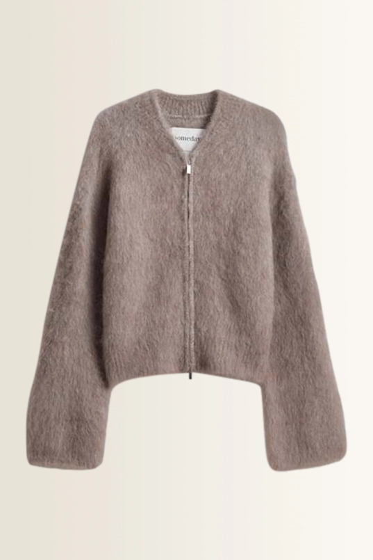 Gebreid alpaca vest met rits Tanzina Someday