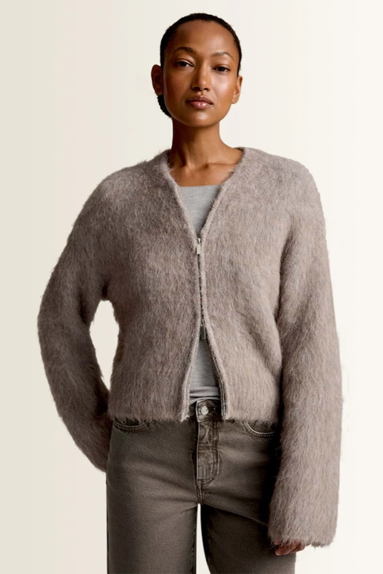 Gebreid alpaca vest met rits Tanzina Someday