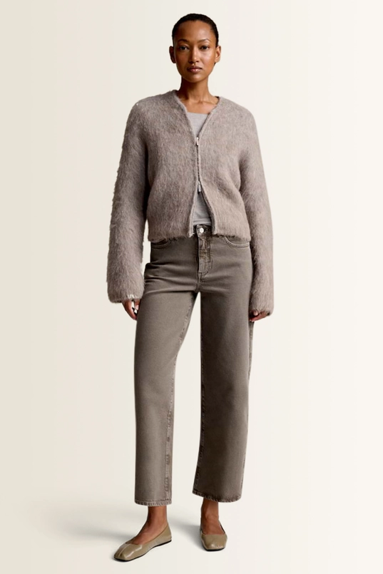Gebreid alpaca vest met rits Tanzina Someday