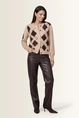 Gebreid vest met diamantpatroon Monari