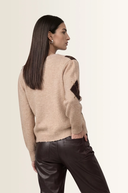 Gebreid vest met diamantpatroon Monari