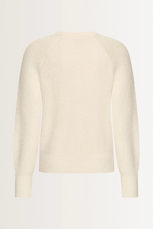 Gebreid vest met parelmoerknopen