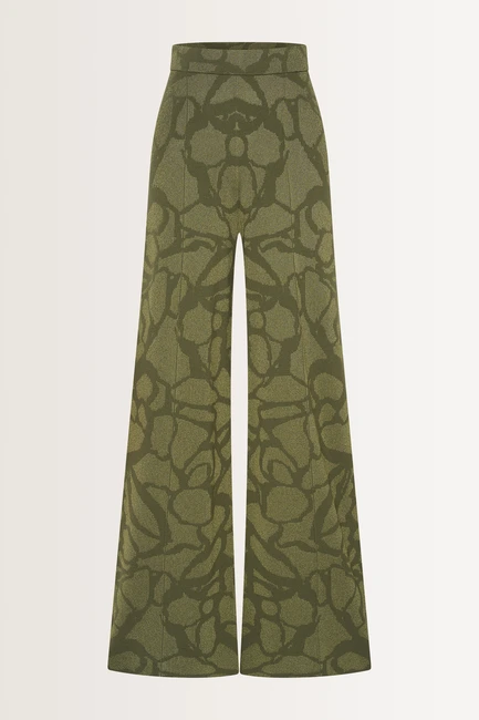 Gebreide broek met jacquardstructuur