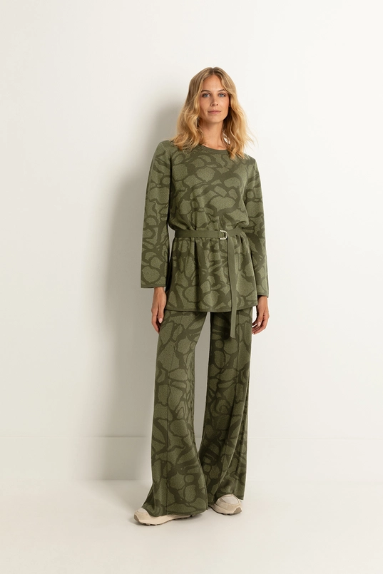 Gebreide broek met jacquardstructuur
