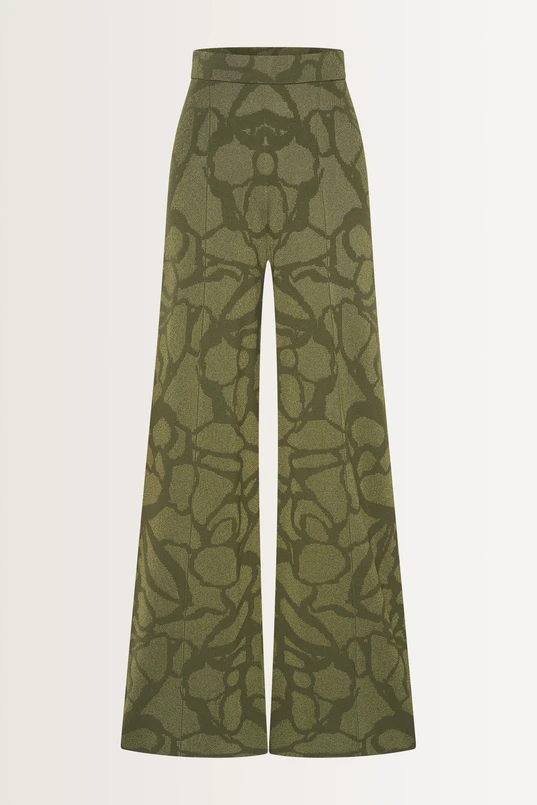 Gebreide broek met jacquardstructuur