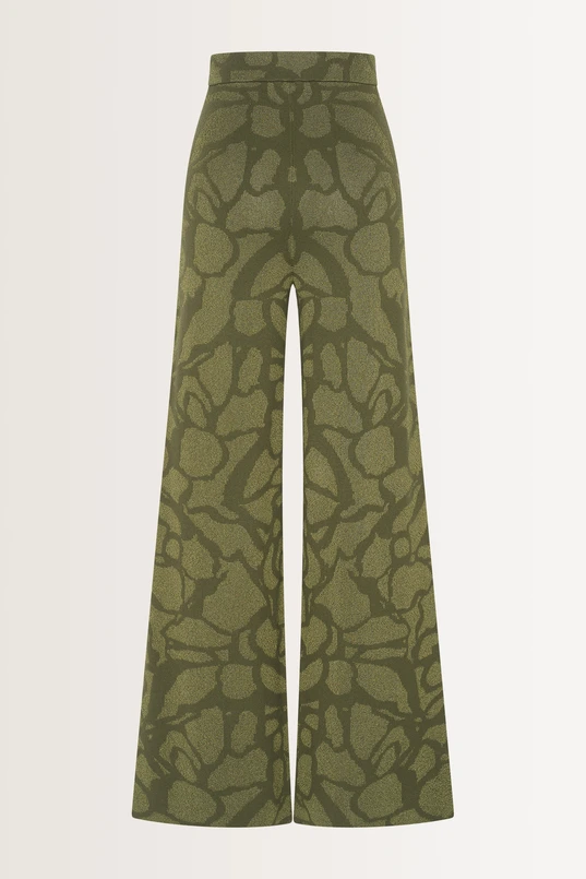 Gebreide broek met jacquardstructuur