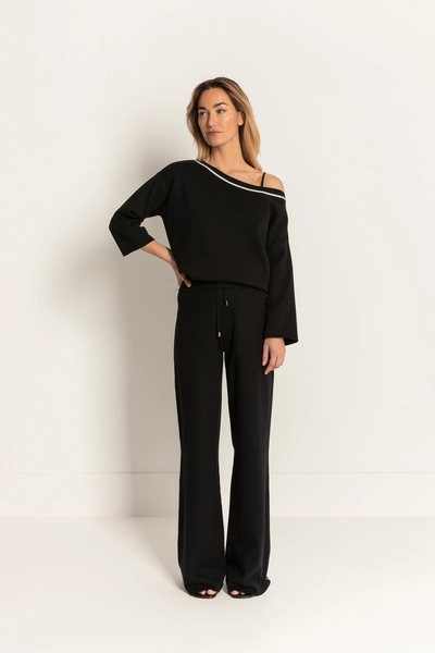 Gebreide flared pantalon