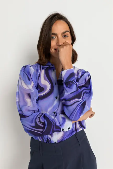 Gedessineerde blouse