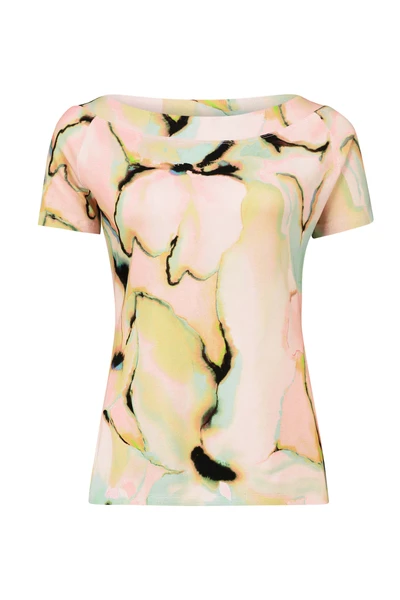 Gedessineerde jersey top
