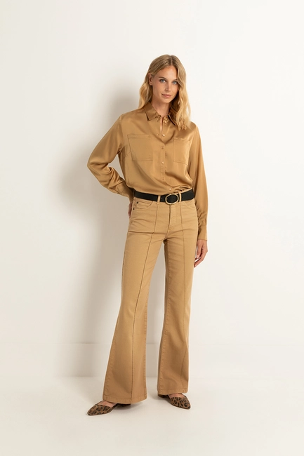 Gekleurde flared broek