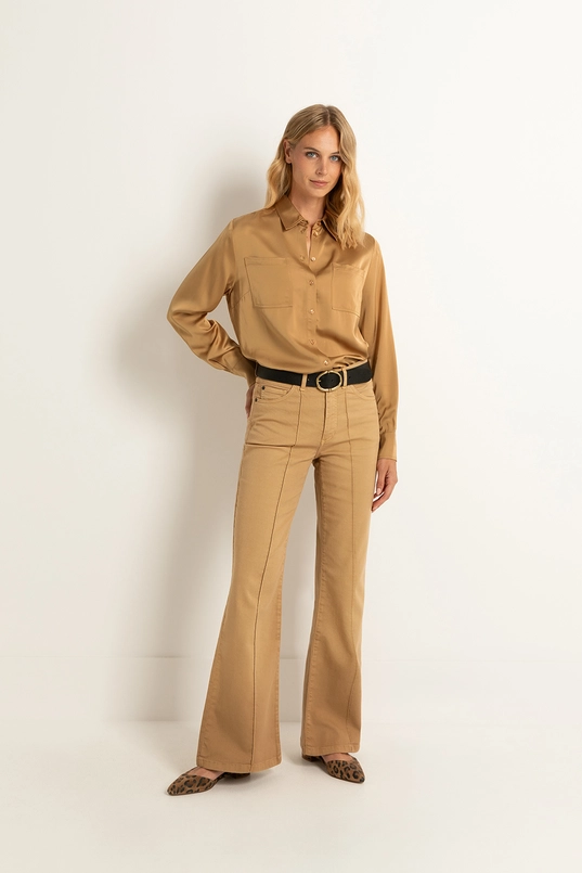 Gekleurde flared broek
