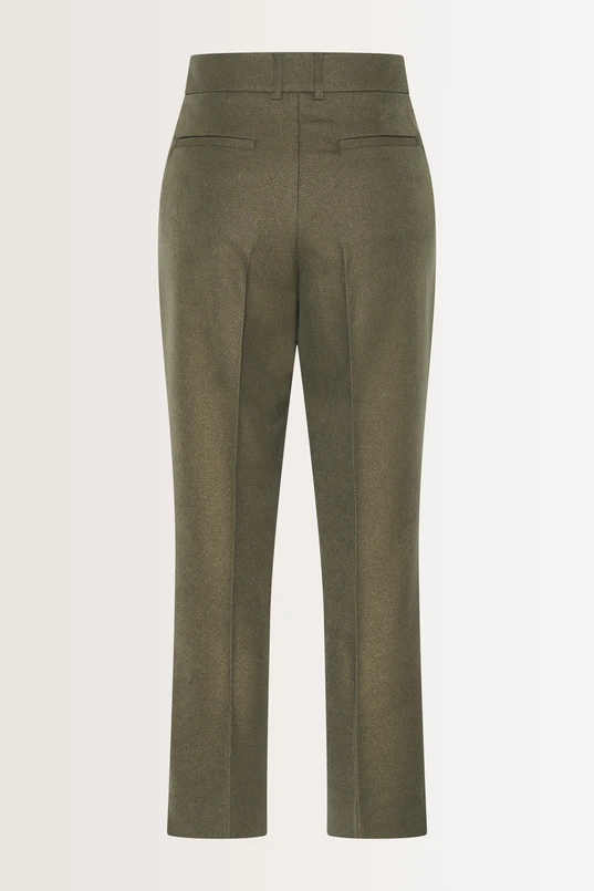 Gemêleerde pantalon met rechte pijpen