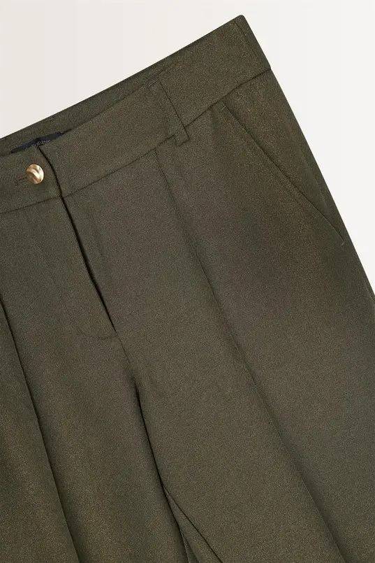 Gemêleerde pantalon met rechte pijpen