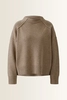 Gemêleerde wolmix pullover met ribboorden OUI