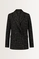 Geruite blazer in bouclé
