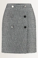 Geruite rok in bouclé