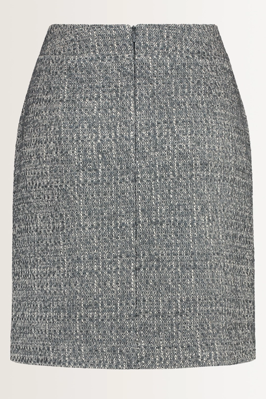 Geruite rok in bouclé